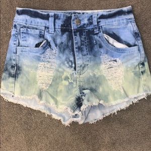 Urban Outfitters Tie Dyed Jean Shorts